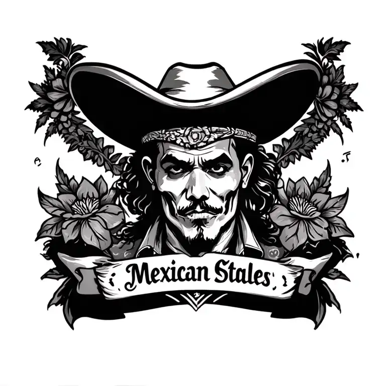 Mexican gangster style tattoo design idea