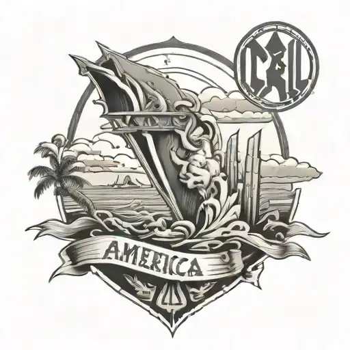 America of Cali tattoo design idea