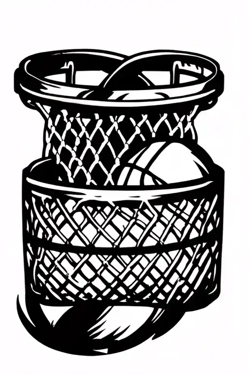 basket ball with net and its in memory of my dad tattoo design idea