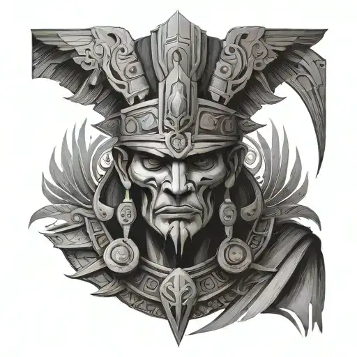 inca god of death tattoo design idea