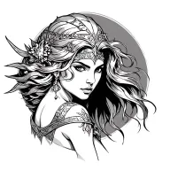 warrior princess  tattoo design idea