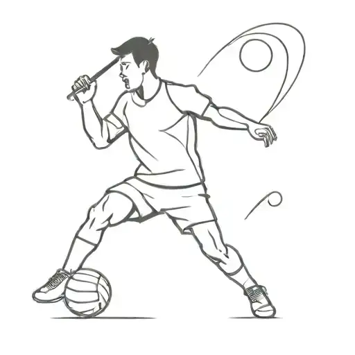 Football, volleyball, handball, karate, chess, parkour, swimming, ping pong and snooker tattoo design idea