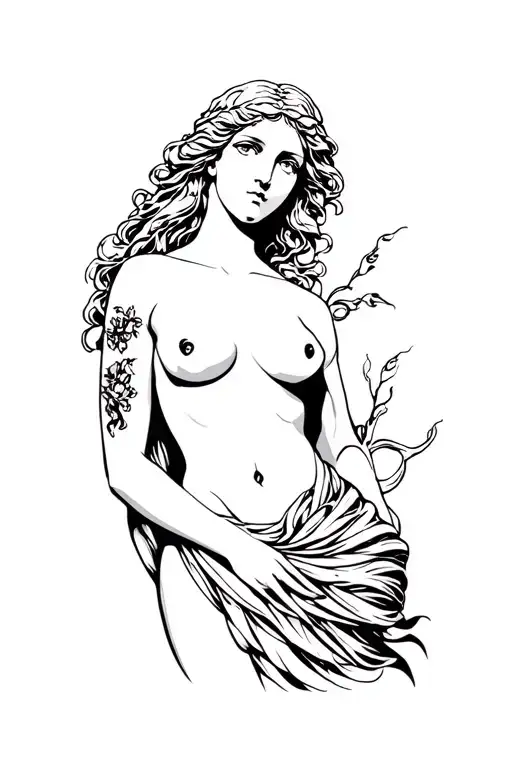 Aphrodite full body shoulder tattoo tattoo design idea
