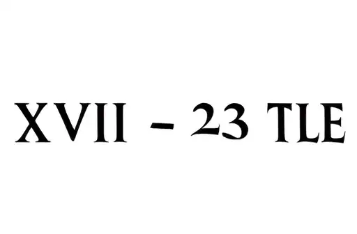 "XVII • 23" tattoo design idea