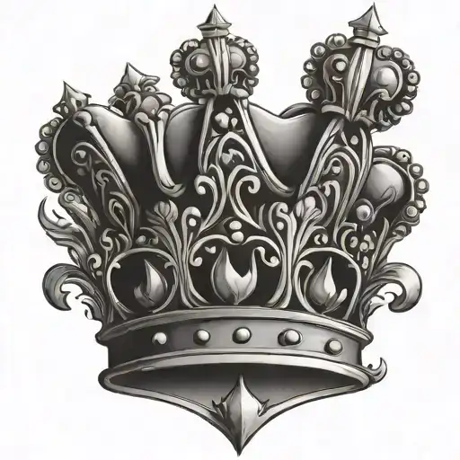 black king crown tattoo design idea