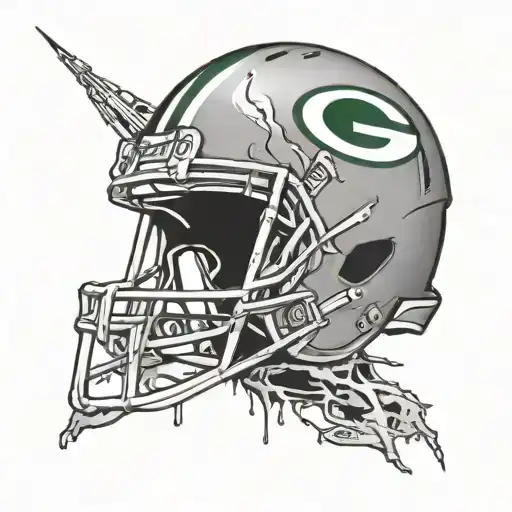 RLF with a Green Bay packers cheesehead tattoo design idea