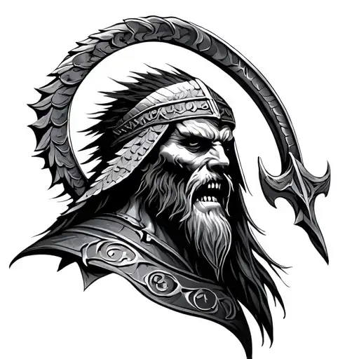 Victory Or Valhalla tattoo design idea