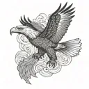 eagle soaring tattoo design idea