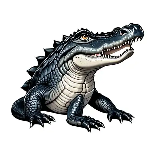 Alligator tattoo design idea
