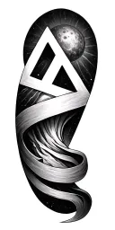 triangle inside tattoo design idea