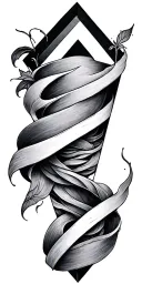 triangle inside tattoo design idea