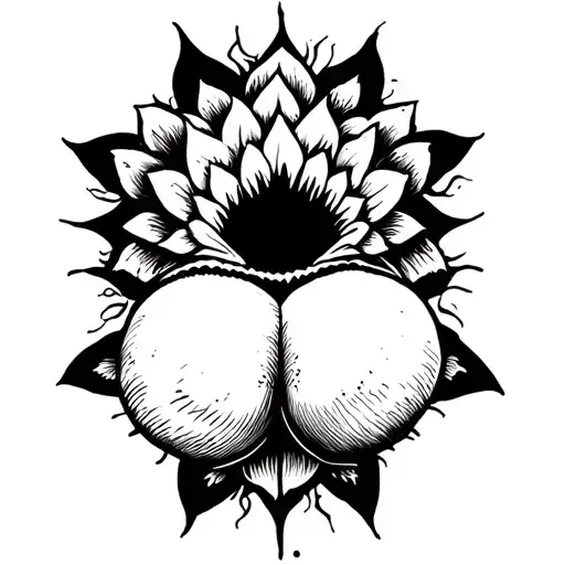 Booty squeeze tattoo design idea
