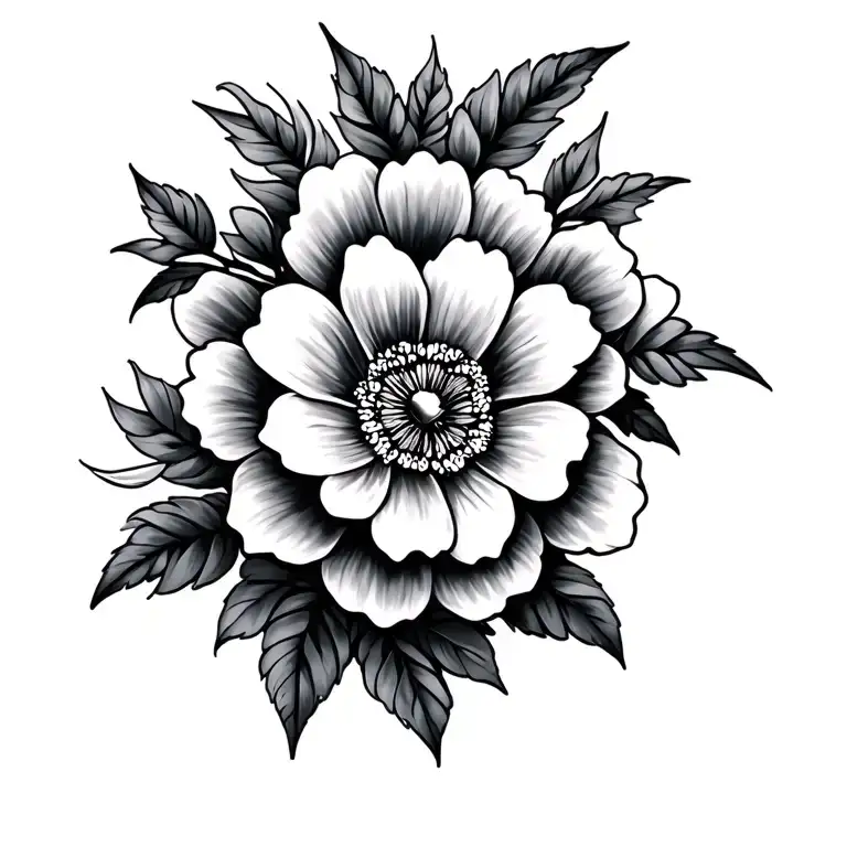 floral tattoo design idea