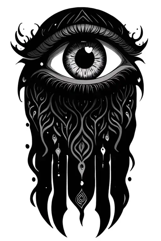 Evil Eye Mandala tattoo design idea