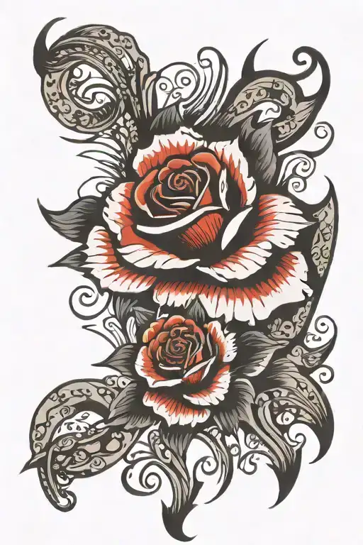 psalm 46:5, design, red ink tattoo design idea