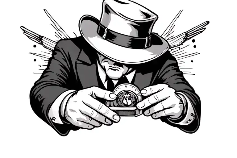Gangster Monopoly Man tattoo design idea