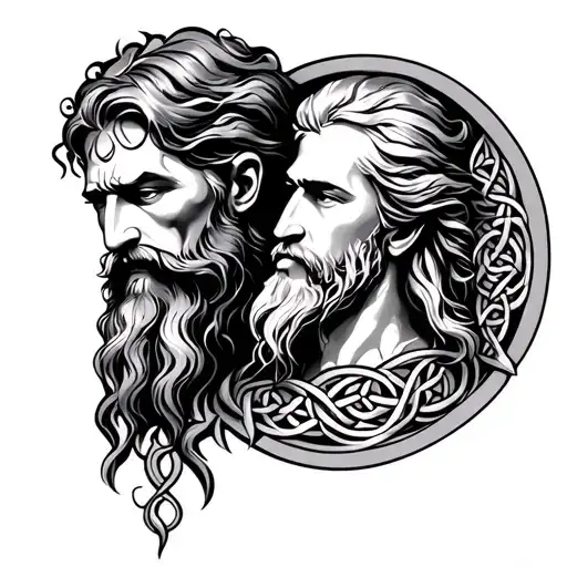 Celtic Father son tattoo design idea