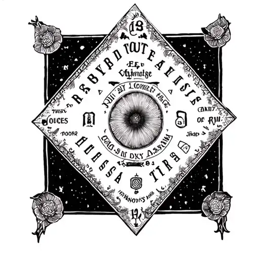 ouija board tattoo design idea