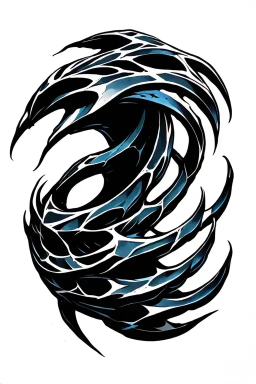 claw marks tearing tattoo design idea