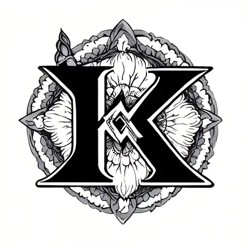 word K, sign gemini, seaman from Nepal tattoo design idea