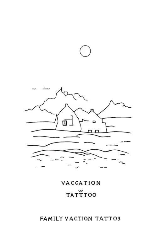 1993 2020 2021 2023 family vacation tattoo design idea