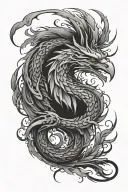 scorpion eagle phoenix transform process tattoo design idea