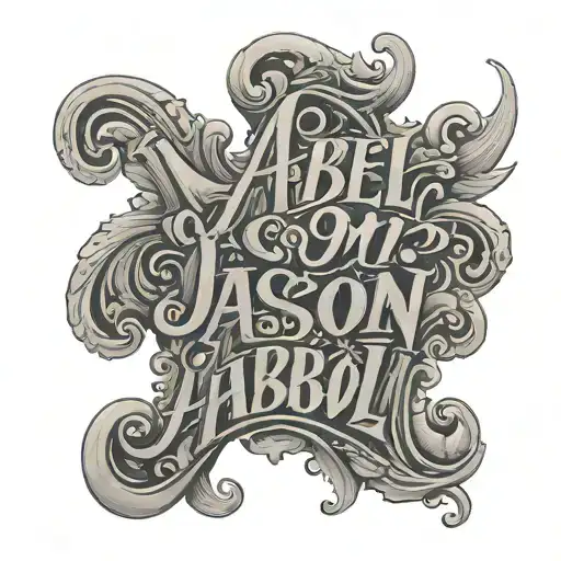 Abel Jason lettering tattoo tattoo design idea