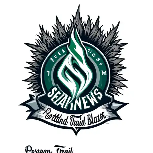 oregon ducks, Seattle Seahawks, seattle mariners, portland trail blazers sleeve tattoo design idea