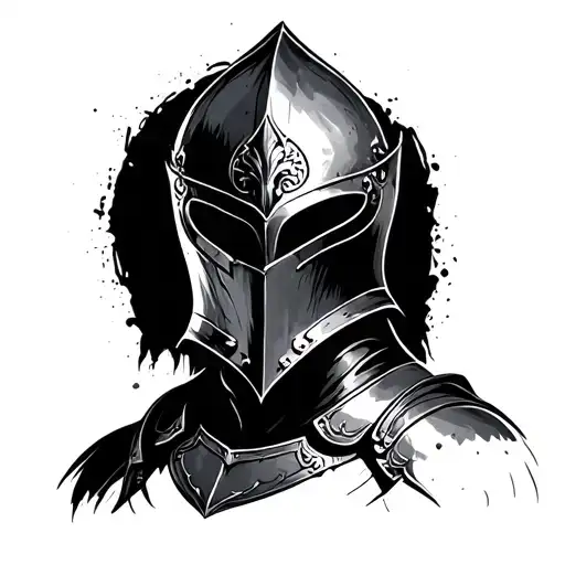 knight armor  tattoo design idea