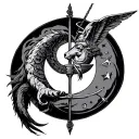 Libra And Sagittarius Combined tattoo design idea