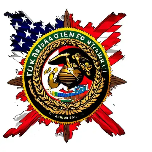 Mexican revolution Aztec heritage Mexican American bloodline as a 1992 US Marine Corps enlisted tattoo design idea