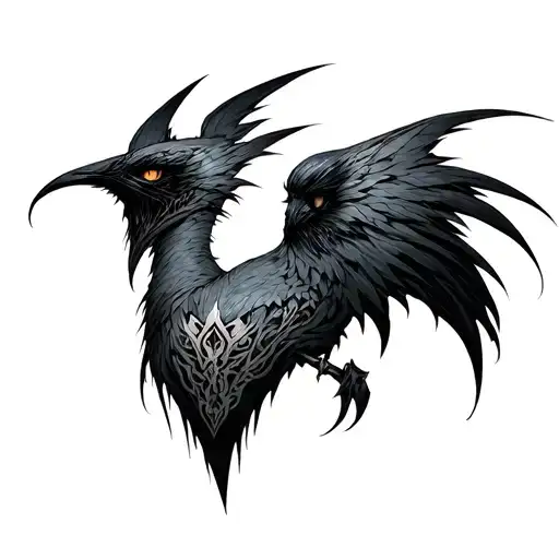 the morrigan tattoo design idea