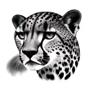 cheetah face tattoo design idea