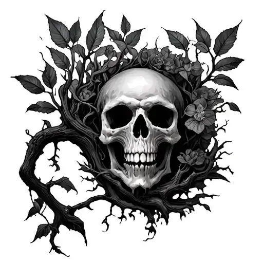 poison tree tattoo design idea