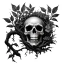 poison tree tattoo design idea
