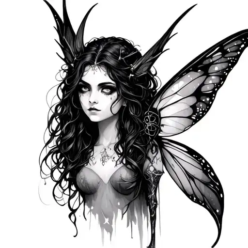 Evil Fairy tattoo design idea