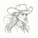 cowgirl tattoo design idea