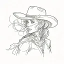cowgirl tattoo design idea