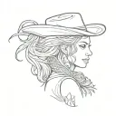cowgirl tattoo design idea