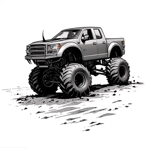 Monster Truck tattoo design idea