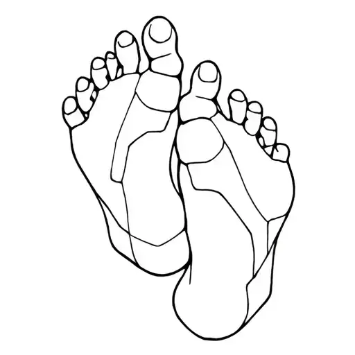 a baby's feet tattoo design idea
