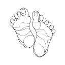 a baby's feet tattoo design idea