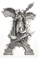 Templar cemetery tattoo design idea
