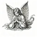 Praying Angel tattoo design idea