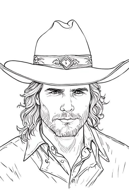 happy western tattoo design idea