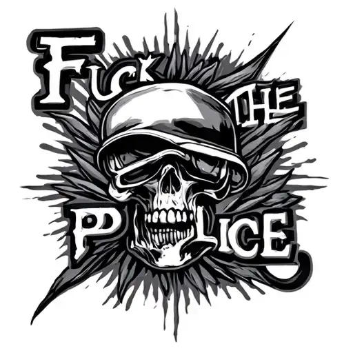 Fuck The Police tattoo design idea
