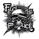 Fuck The Police tattoo design idea