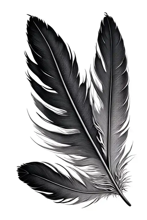 turkey feather tattoo design idea