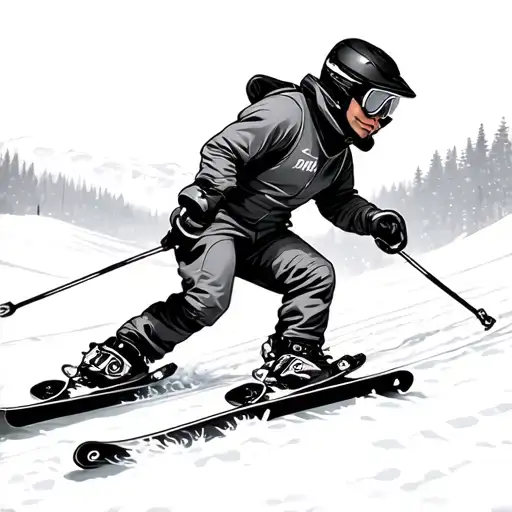 Ski tattoo design idea