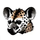 spotted hyena face tattoo design idea